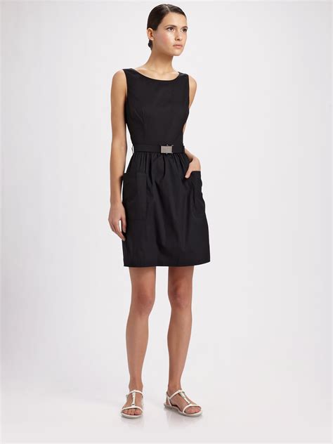 black prada dress|prada black dress sleeveless.